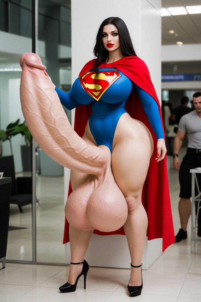 Thick Penis Veins, Leotard, Penis The Size Of The Room Shemale AI Porn