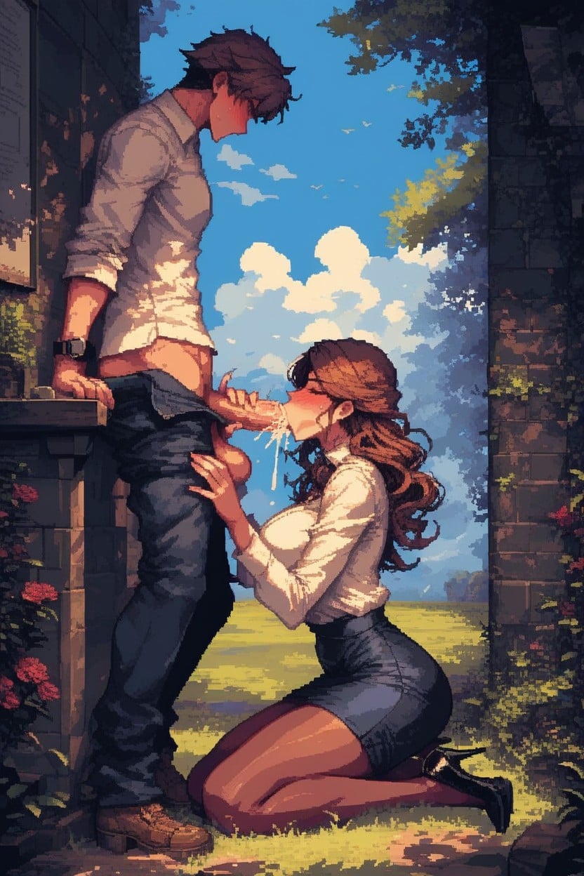 Diminutive Male, Handjob, Motion Lines Hentai AI Porn