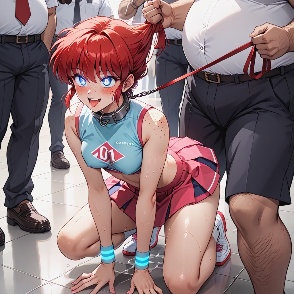 Bare Breasts, Metal Collar, No Panties Hentai IA