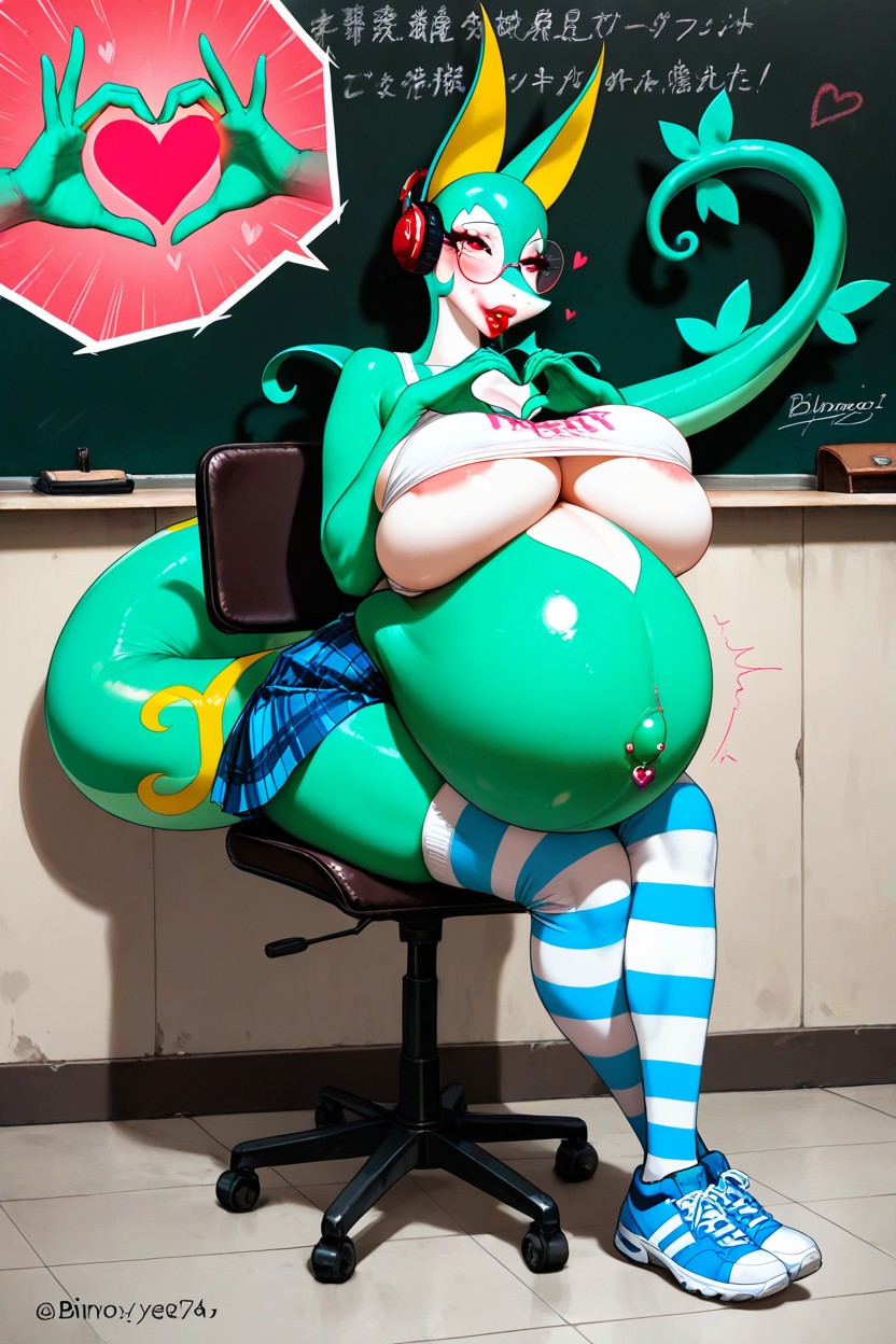 Female Serperior, 18+, Red Eyes Hentai AI Porn