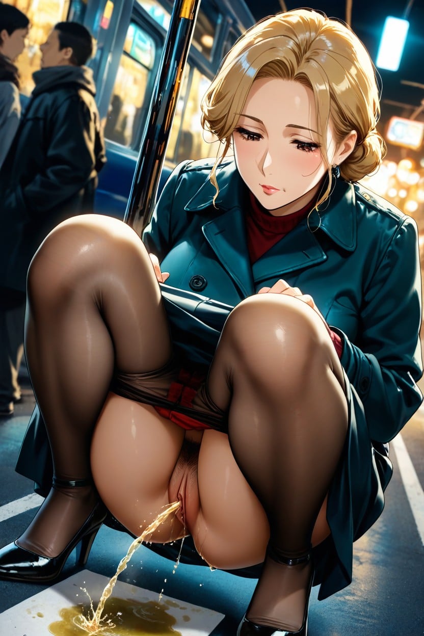 American, 30+, Noir Hentai AI Porn