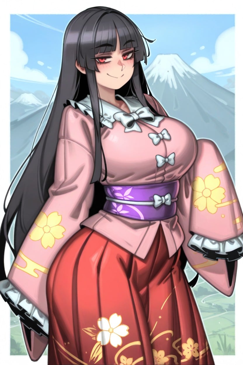 Floral Print, Touhou, Large Breast Hentai IA