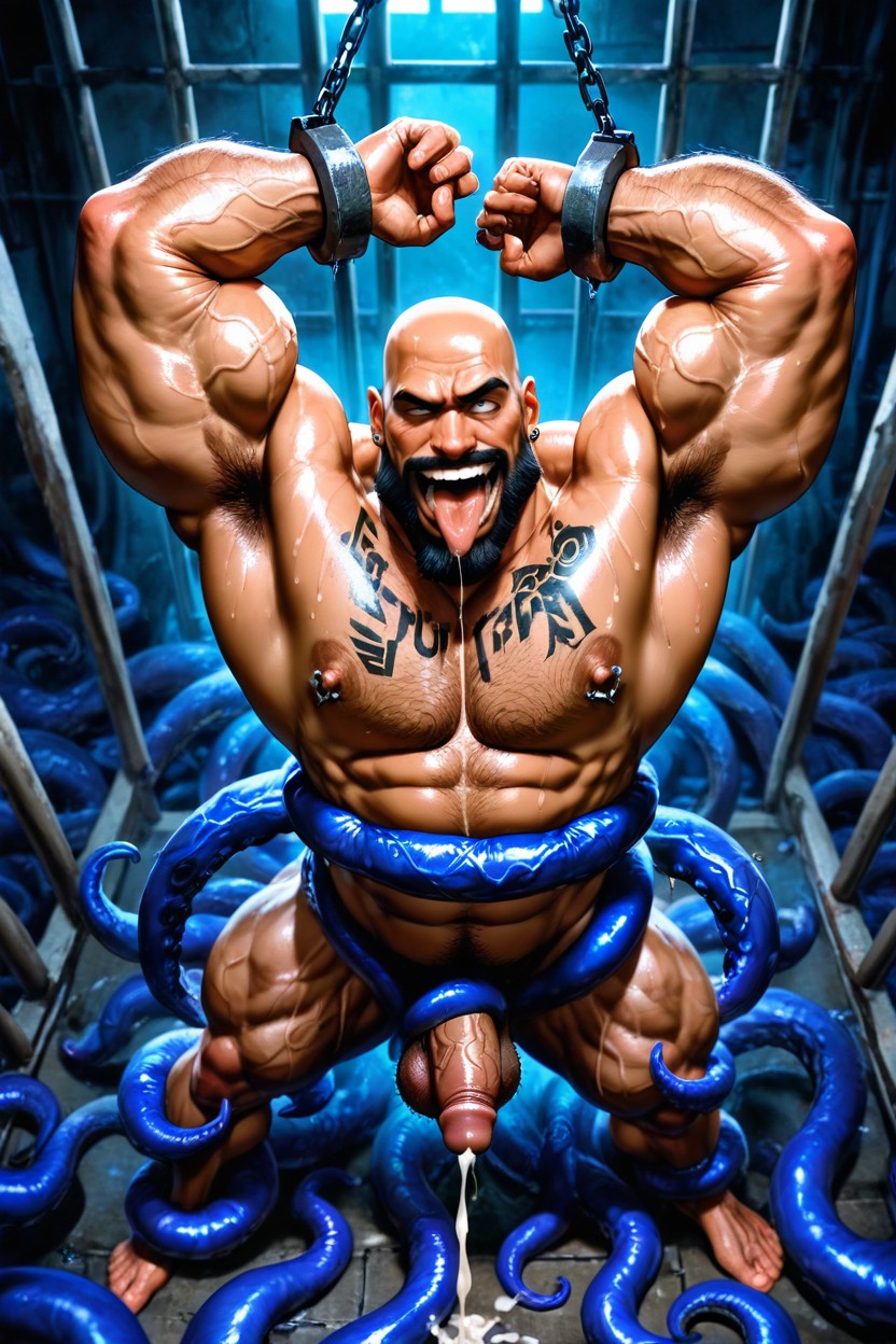 Low Hanging Balls, Huge Veins, Long Strong Neck AI Gay Porn