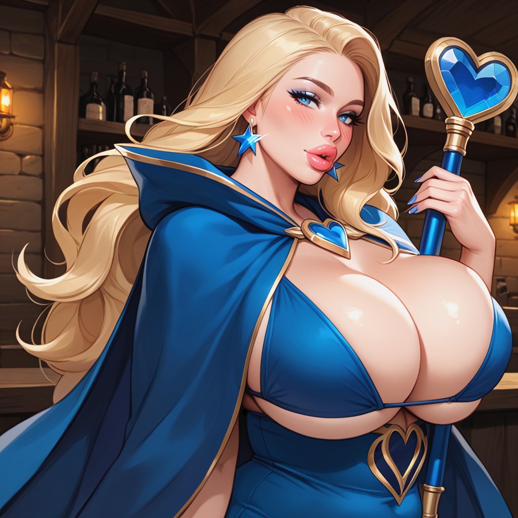 Side View, Plump Lips, Love Hearts AI Porn