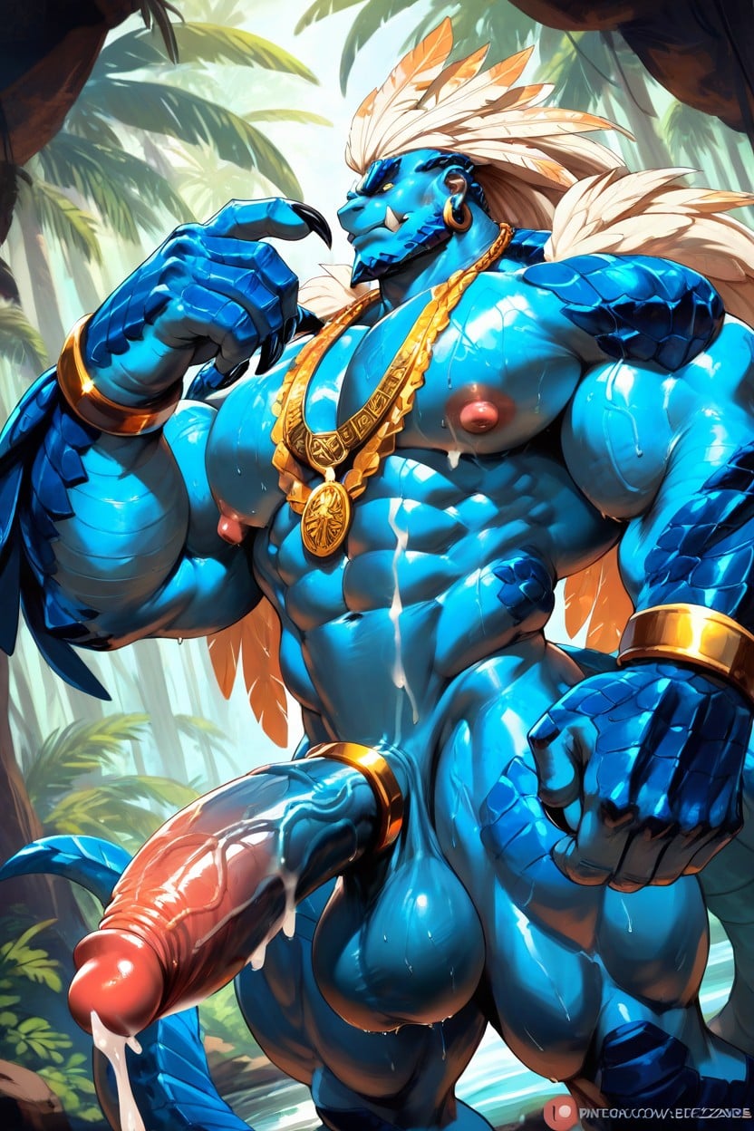 Earings, Highest Quality, Huge Fangs AI Gay Porn