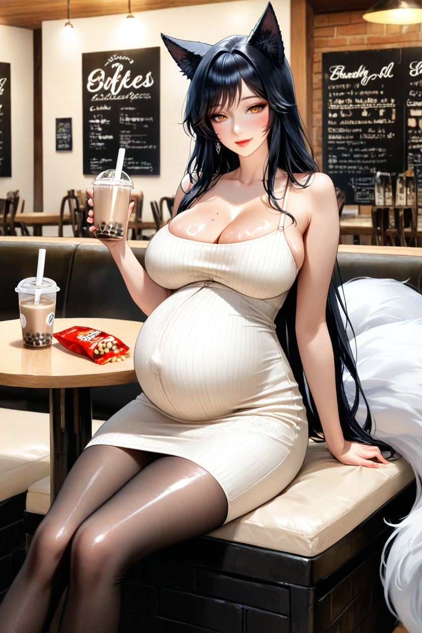 Tight Body, Big Beautiful Pregnant Belly, Round Breasts Hentai AI Porn