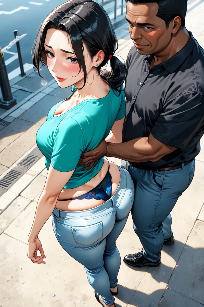 Twintails, Full Body View, Asian Hentai AI Porn