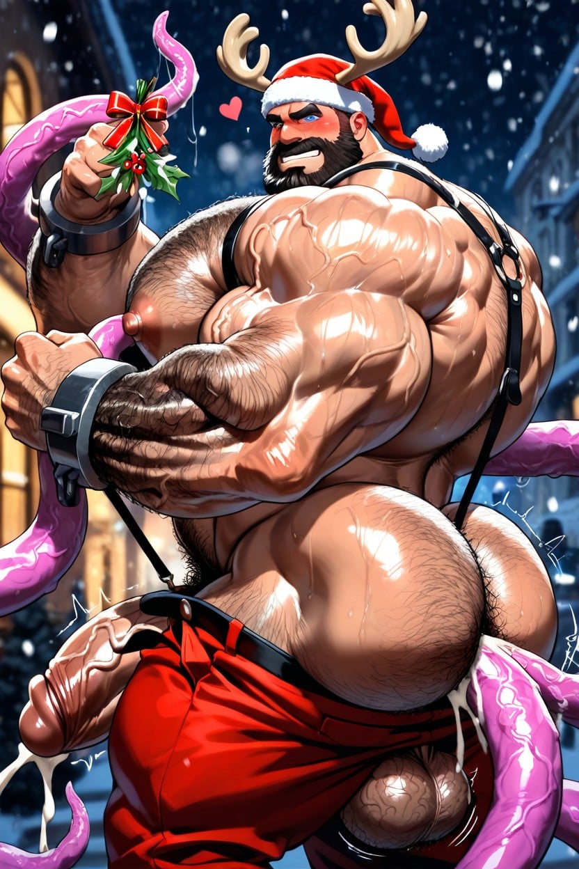 Bliss, Massive Heavy Hairy Balls And Erect Cock, Chains AI Gay Porn