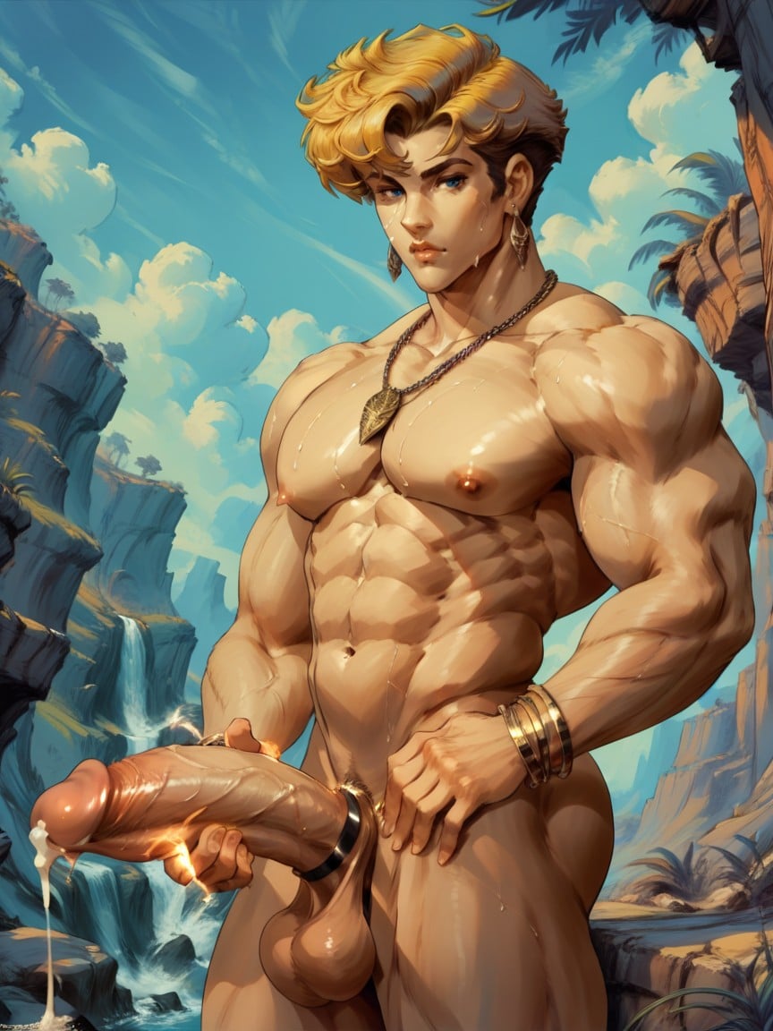 Earrings, Extreme Wide Landscape View, Photo Set AI Gay Porn