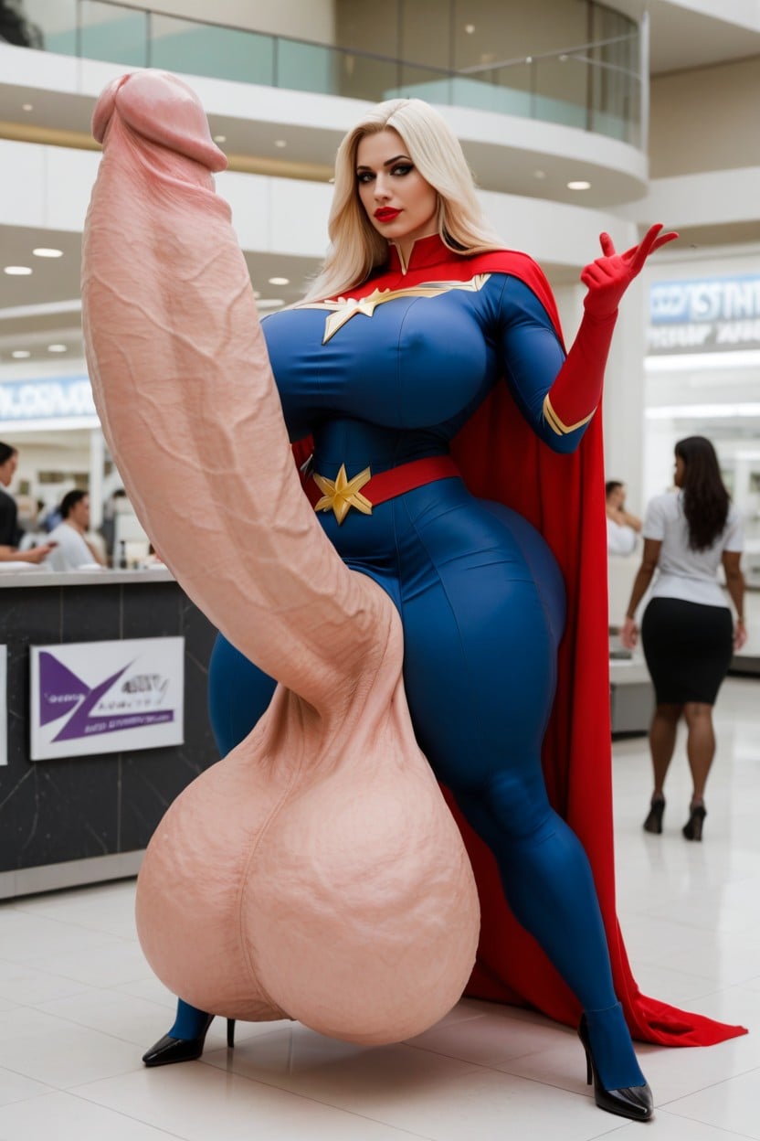 Hyper Gigantic Balls, Gigantic Perfect Boobs, Gigantic Testicles Shemale AI Porn