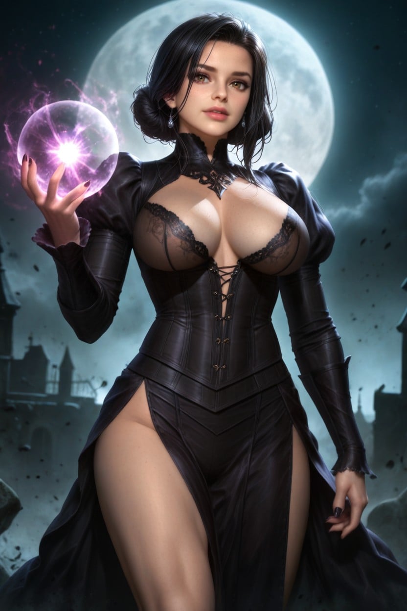 Of A Stunningly Beautiful, Open Clothes, Extremely Swollen Breasts Hentai IA