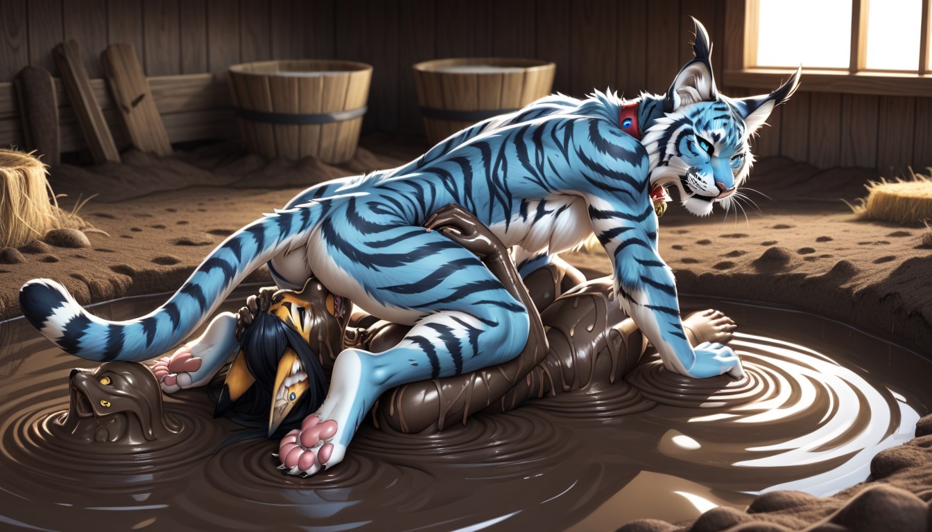 Feralonferal, Mud On Ear, Lots Of Mud Furry AI Porn