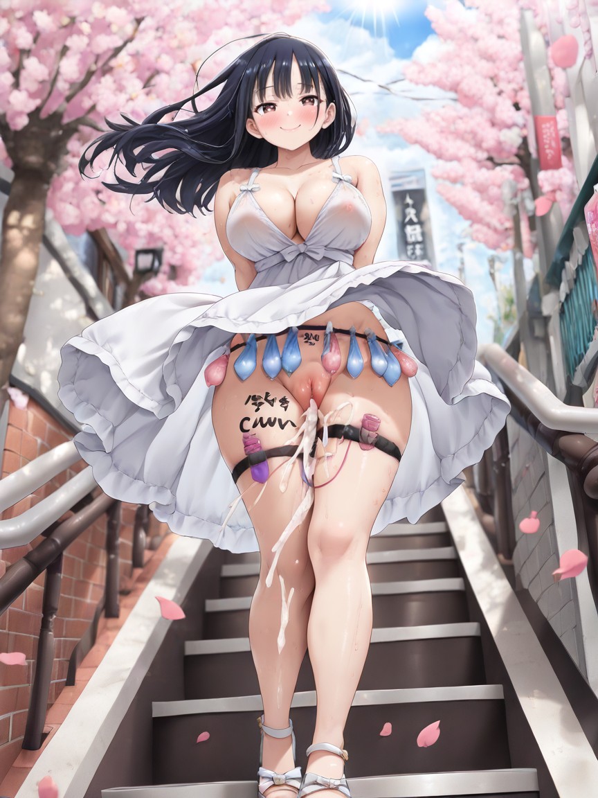 Full Body Visible, Full-face Blush, Extremely Wide Gaped Pussy Hentai KI Porno