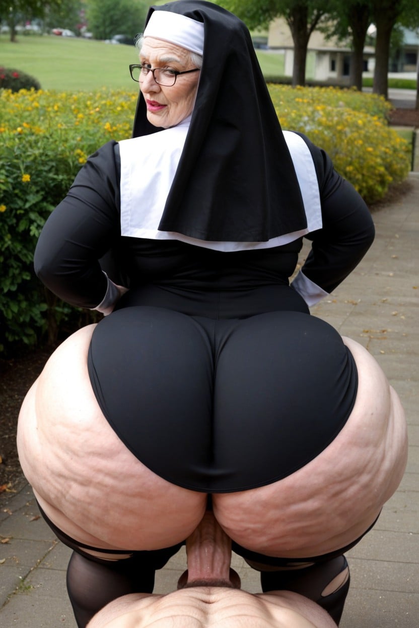 View From Behind, Waist To Hip Ratio, Ssbbw Brazillian Granny AI Porn