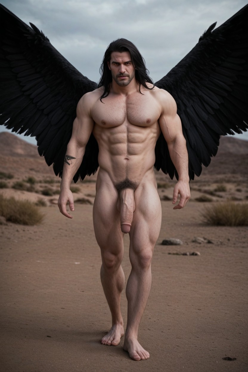 Long Hair, Long Length, Naked AI Gay Porn
