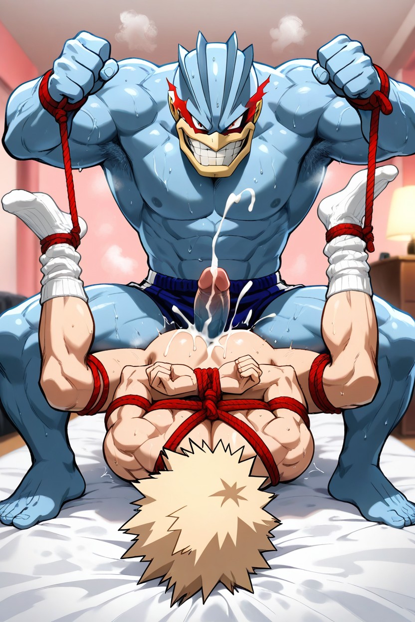 Orgasm, White Underwear, Bakugo Seduced By Machamp AI Gay Porn