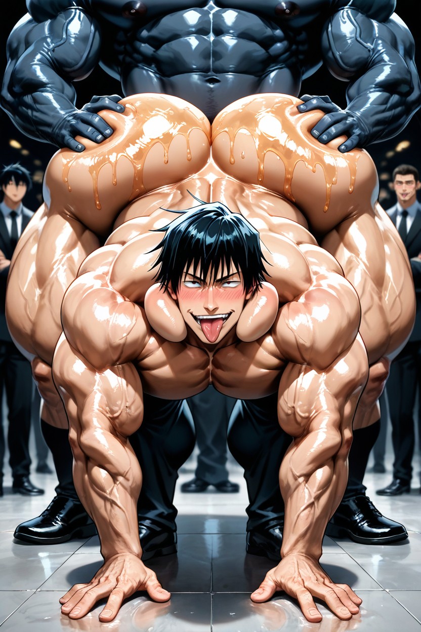 Full Body View, Opening Butt Cheeks, Ahegao AI Gay Porn