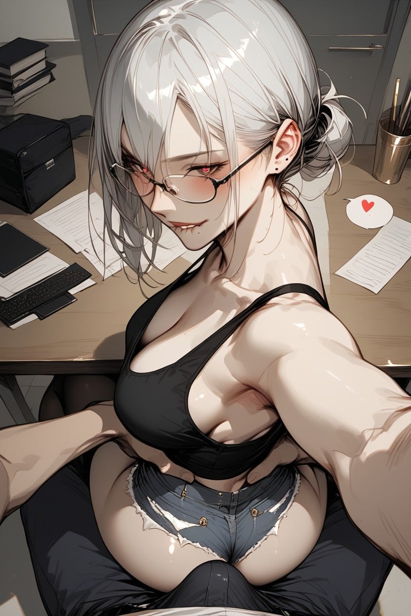 Heavy Breathing, Ass Accent, Sport Bra Hentai AI Porn