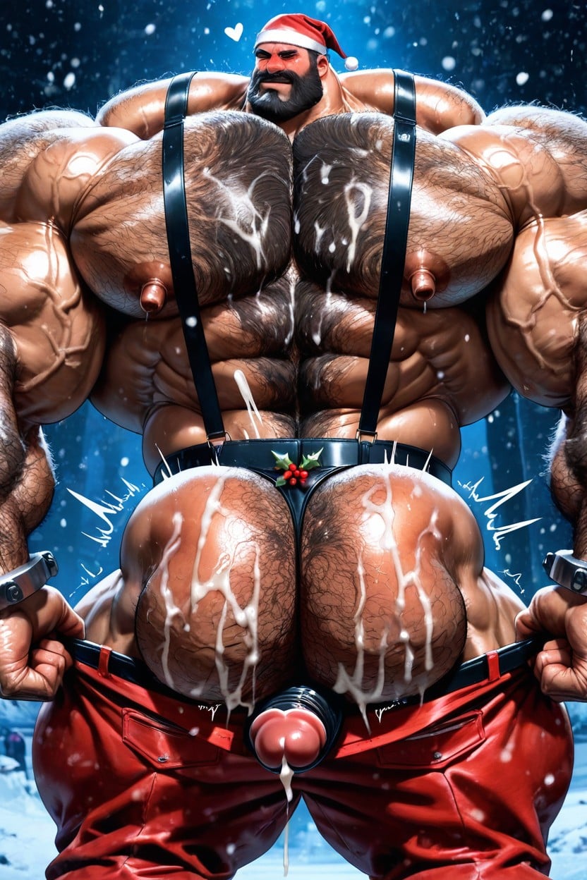 Highly Detailed, Oversized Muscles, Huge Square Jawline AI Gay Porn