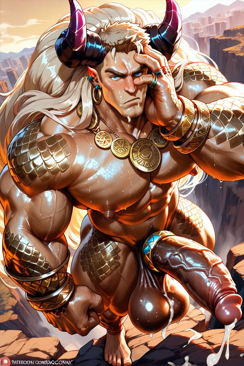 Earings, Huge Cocks, Thick Pecs AI Gay Porn