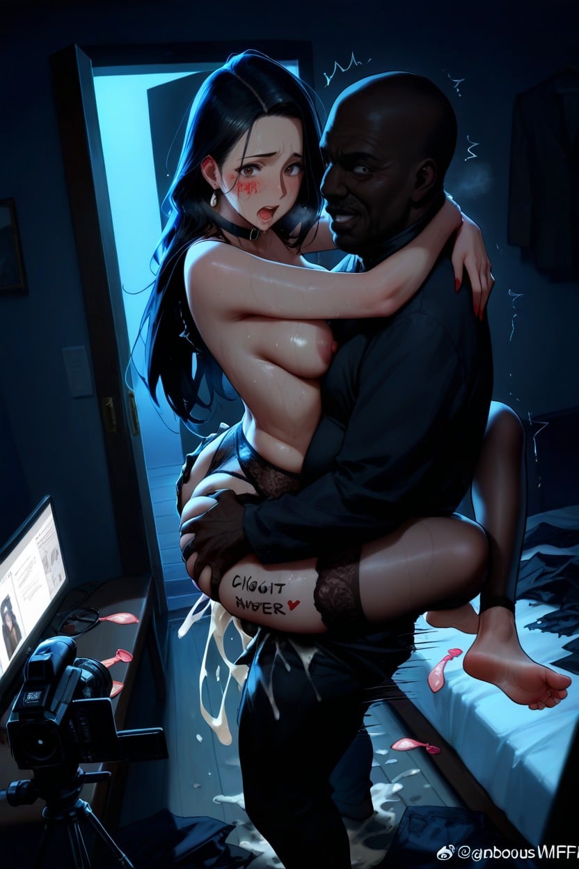 Interracial, Discarded Clothes, Sweaty Hentai AI Porn