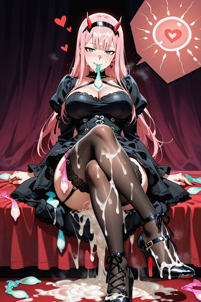 Cum On Face, Style Anime, Clothes Covered On Semen Hentai IA