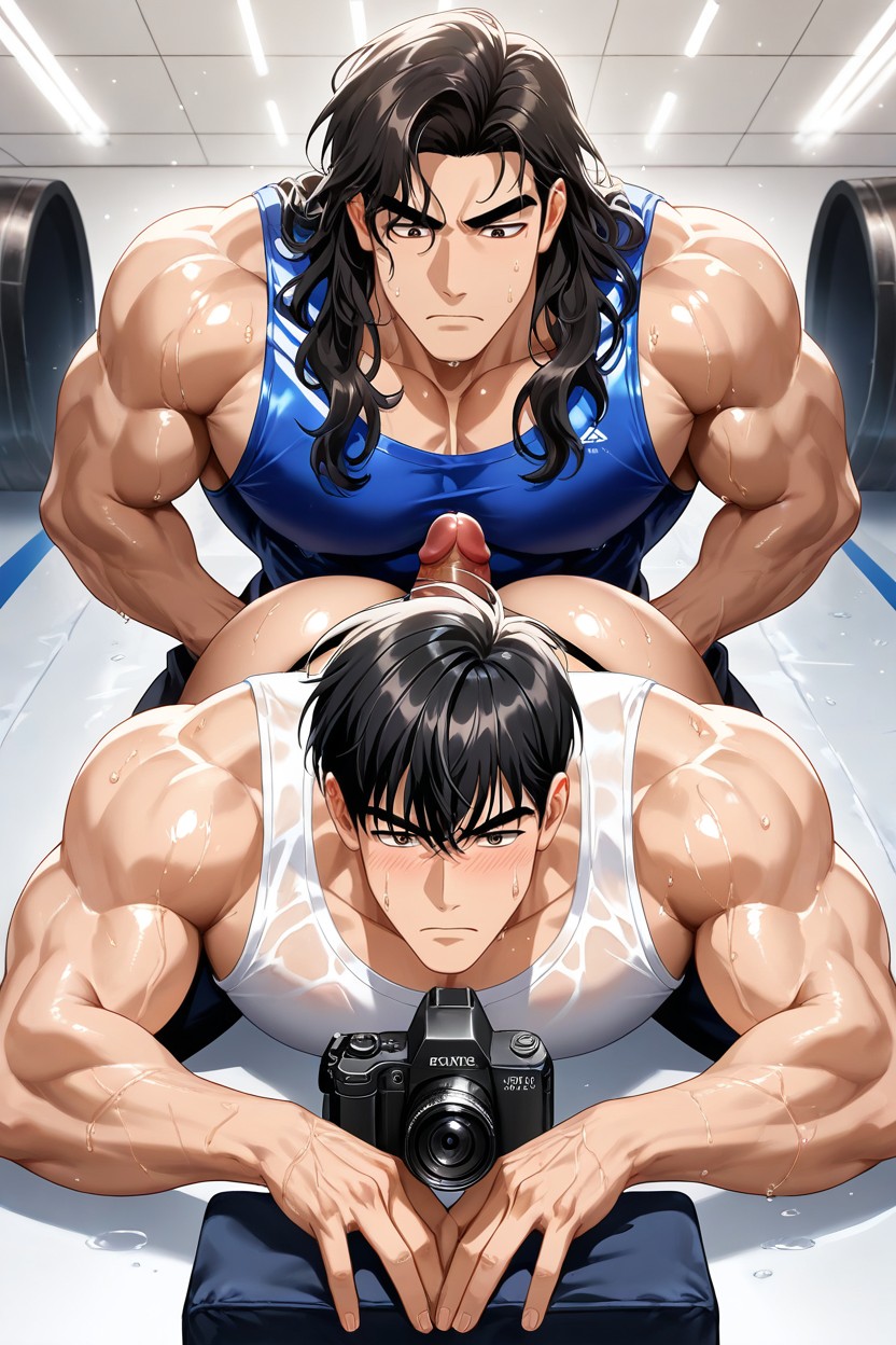 Ceiling Background Only, 18+, Korean AI Gay Porn