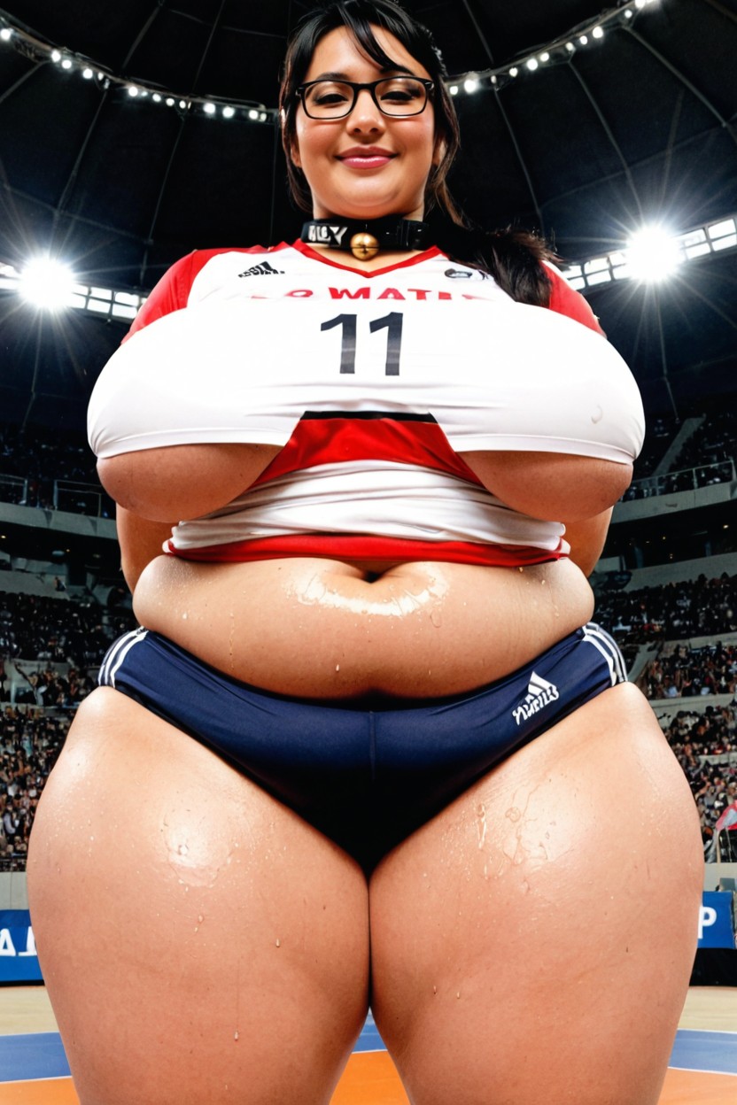Japonés, Volleyball Court, Chubby Porno BBW IA