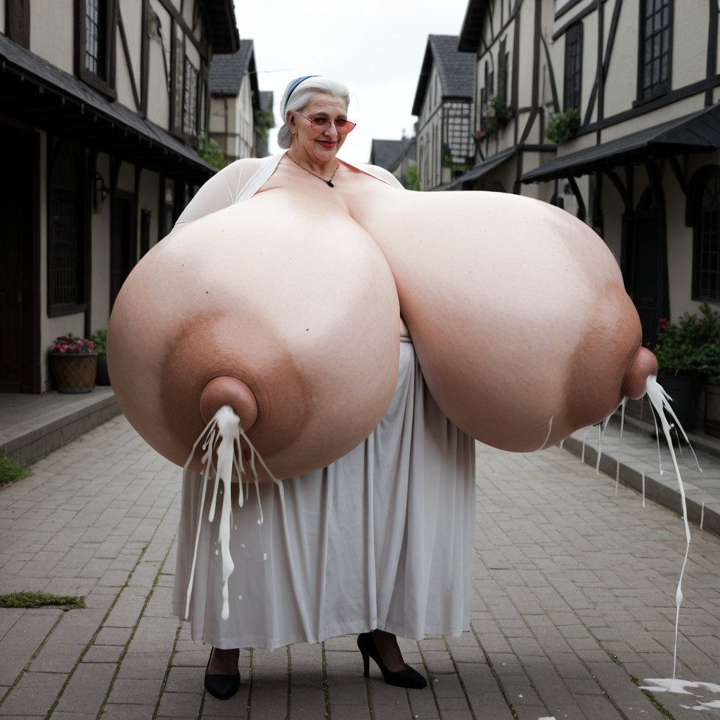 Vue De Côté, 60+, Village Européen Porno IA