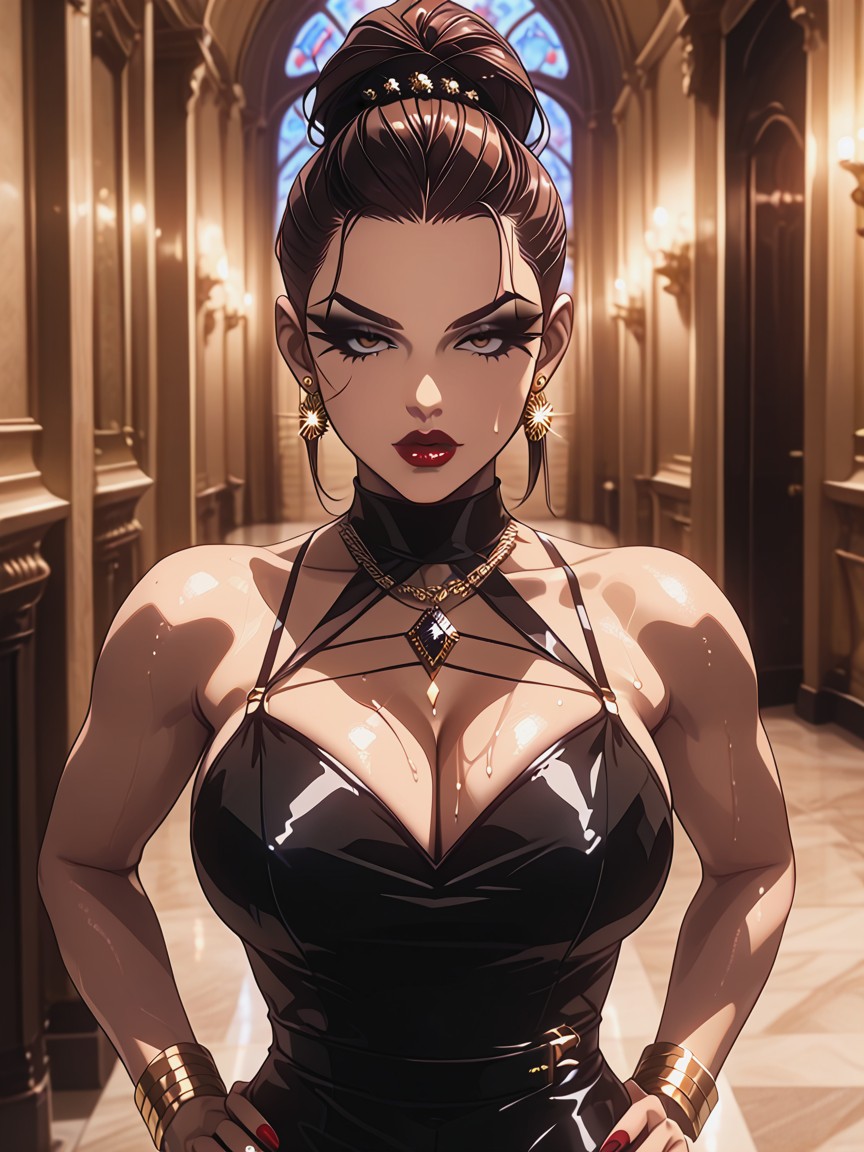 Red Lipstick, Standing, American Hentai IA