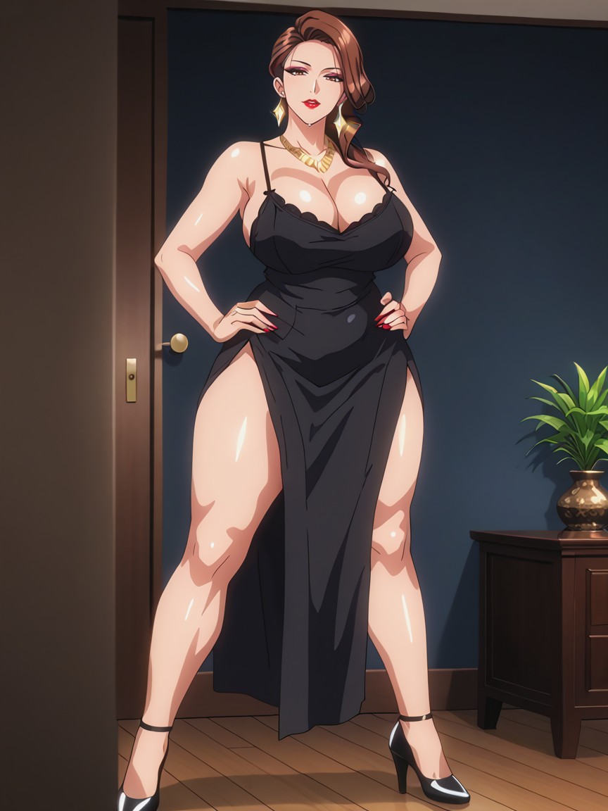 Black Designer Heels, Hyper Detailed, Slicked Hentai AI Porn