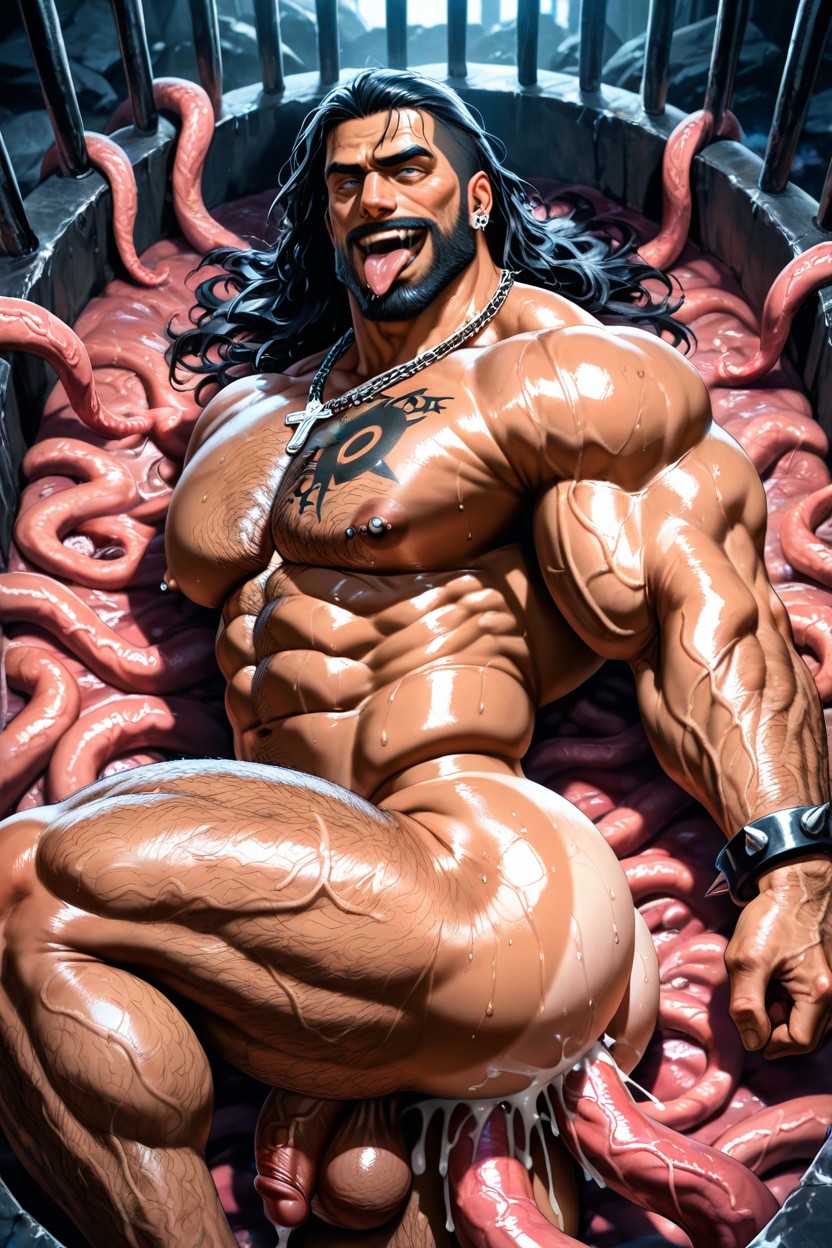 Oversized Neck, Thick Eyebrowns, Massive Legs AI Gay Porn