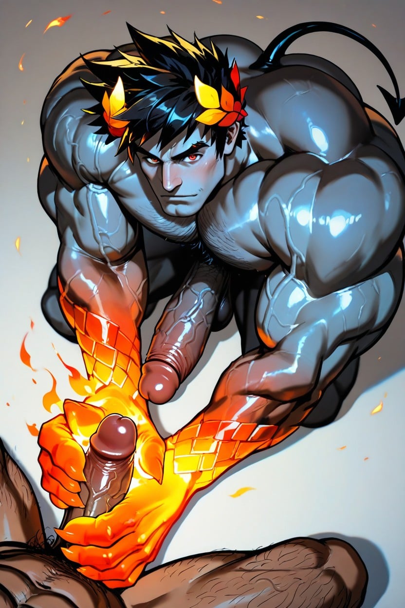 Mythological, God, Side View AI Gay Porn