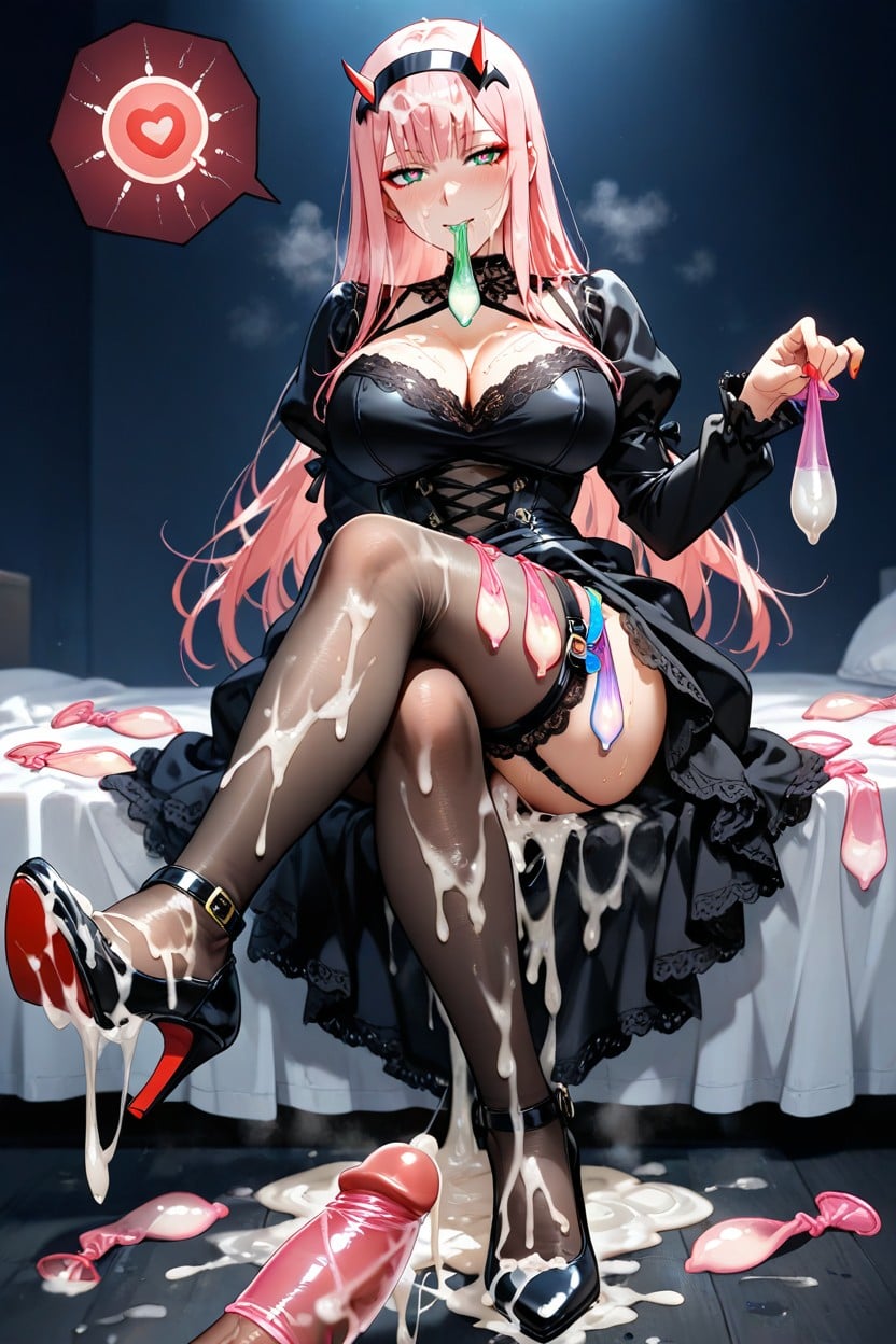 Holding A Used Condom In Hands, Medium Ass, After Sex Hentai AI Porn