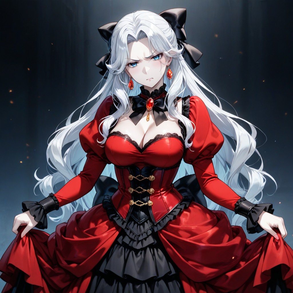 Black Bows, Medium Ass, Skinny Hentai AI Porn