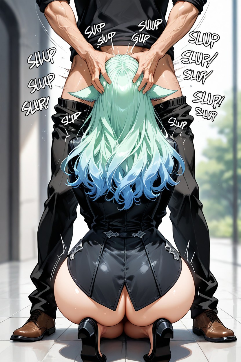 Sexy Hair, Deep Throat, Blowjob Hentai IA