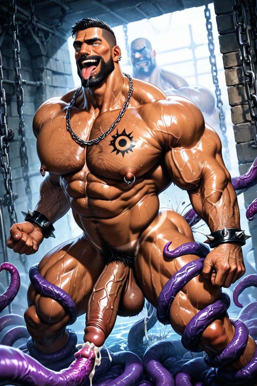 Big Necklaces, Square Jaw, Nose Piercing Porno gay IA