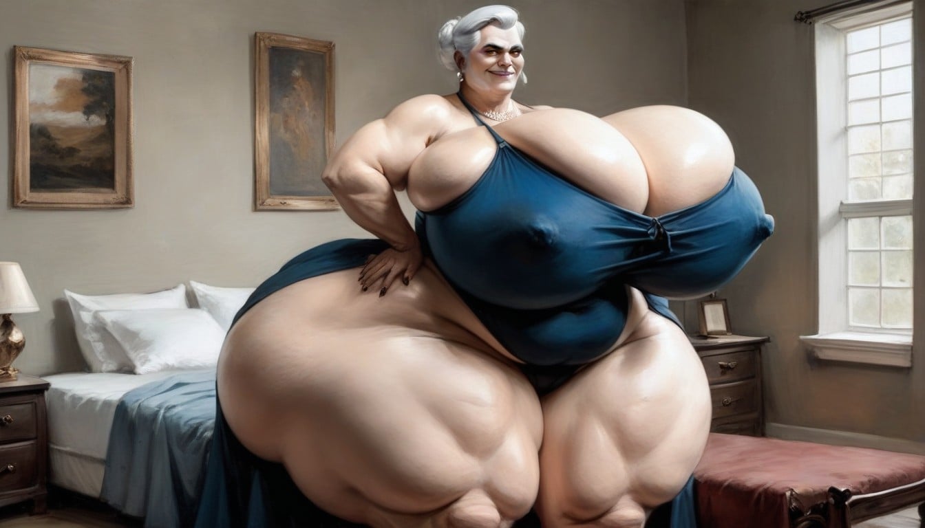 Eyelashes, Big Ass, Huge Hyper Spherical Breasts AI Porn