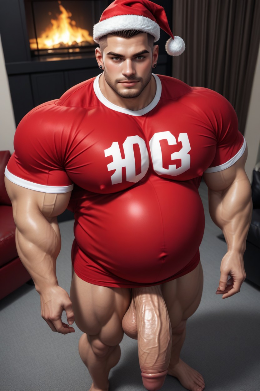 Oiled Up, Big Huge Feet, Pale Skin AI Gay Porn