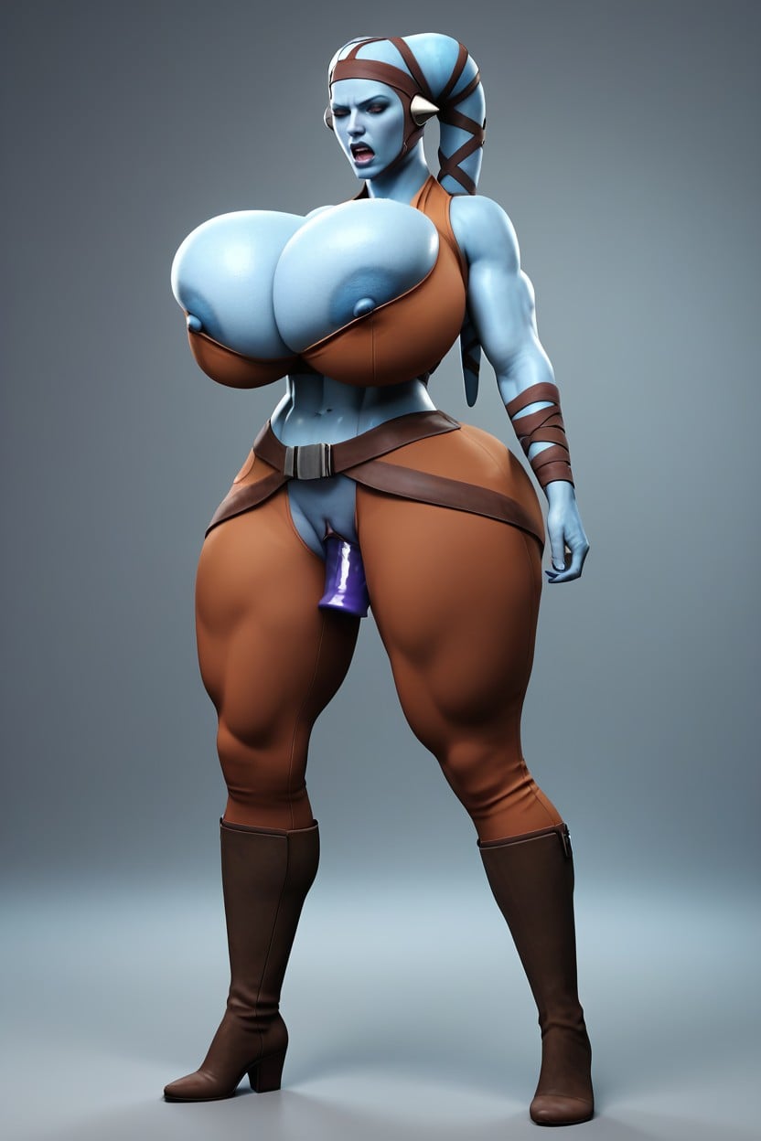 Dildo Ride, Large Ass, Muscular AI Porn