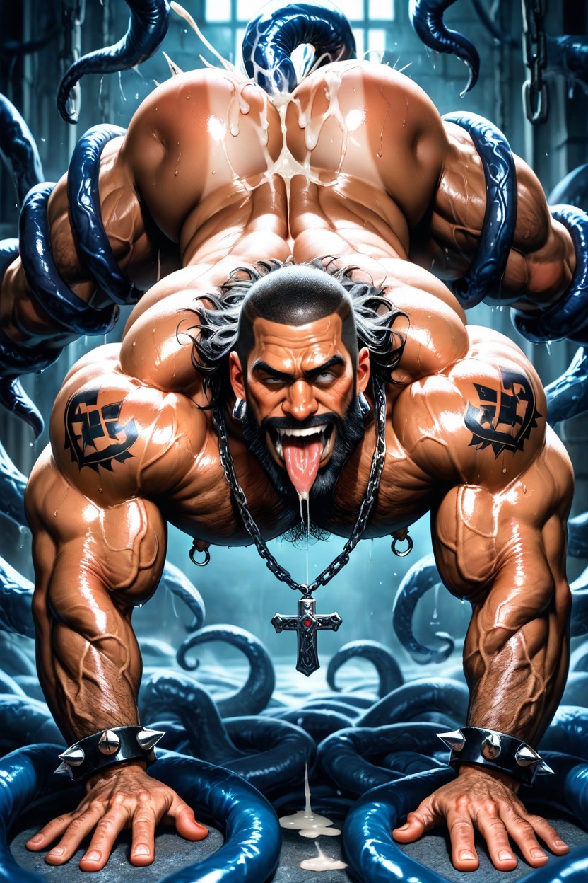 No Hair On Forearms, Detailed Muscles, Huge Calves AI Gay Porn
