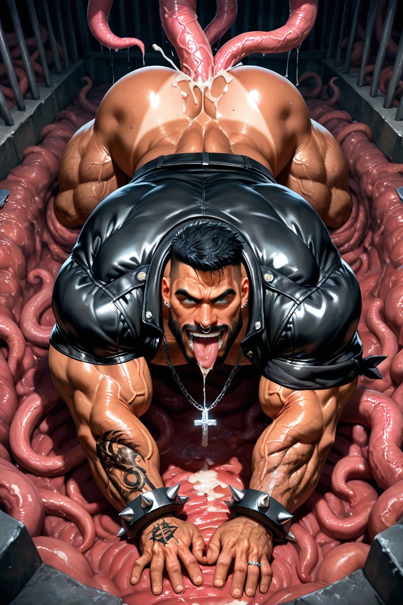 Bara, Naked, Handsome AI Gay Porn