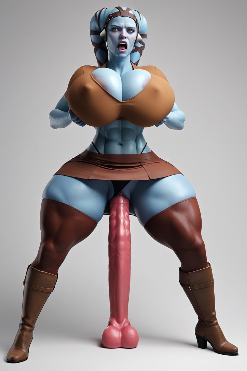Disgusted, Dildo Ride, Extremely Large Ass AI Porn