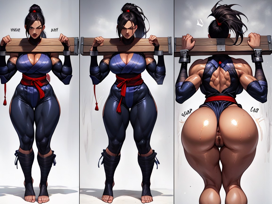 Ninja, Thick Thighs, Gaped Holes Hentai AI Porn