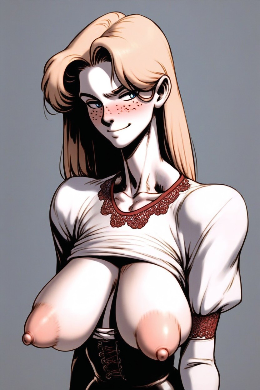 Medium Breasts, Open Clothes, Close Up AI Porn