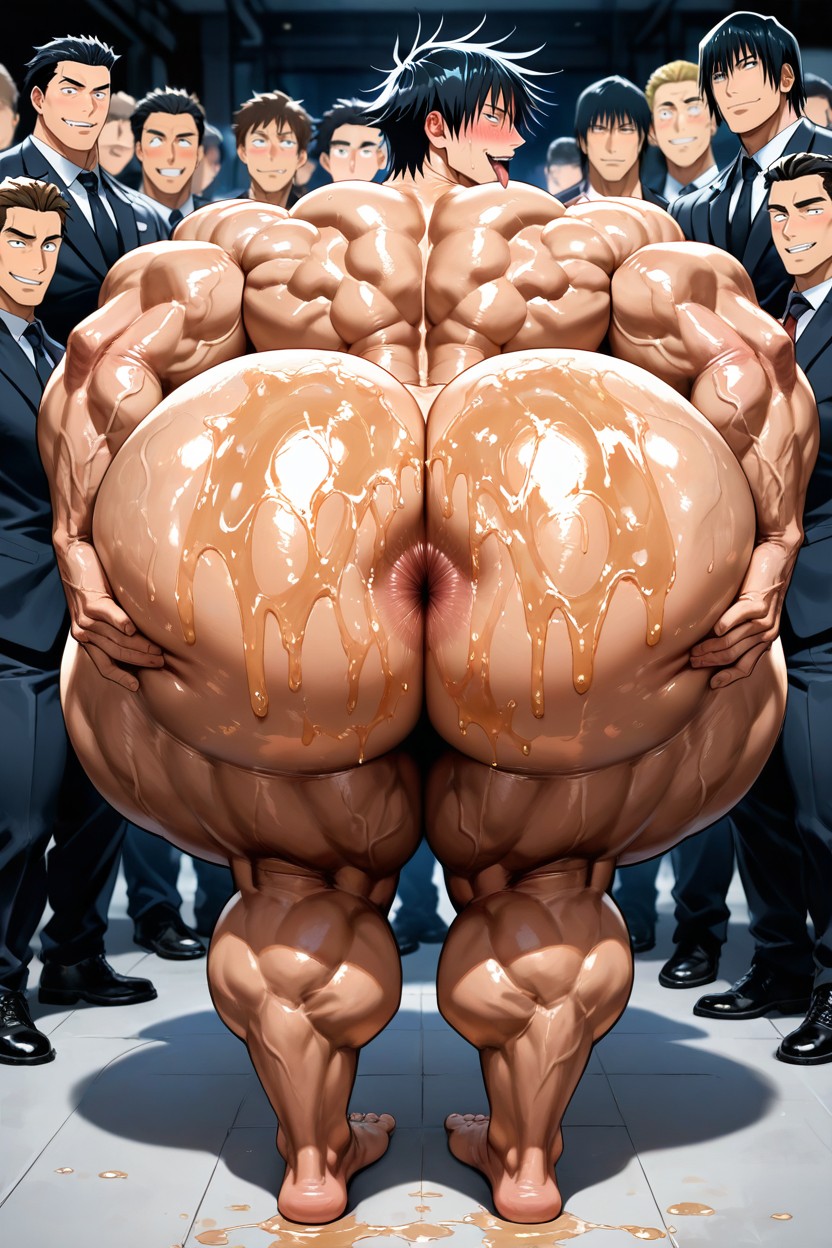 Bent Over, Hyper Realistic, Hyper Thick Thighs AI Gay Porn