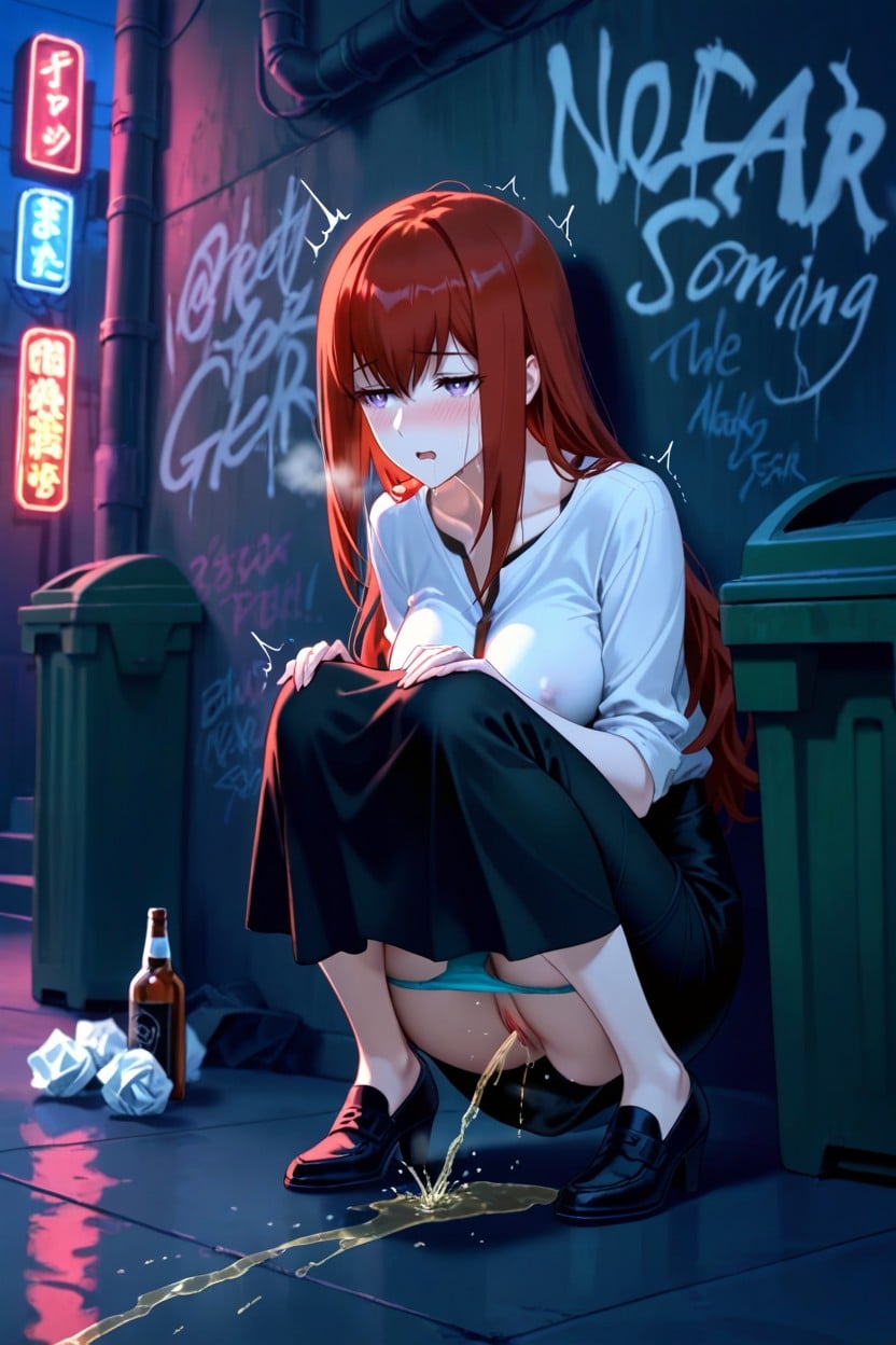 Light Outlines Body Shapes, Squatting, Slightly Layered Hentai AI Porn