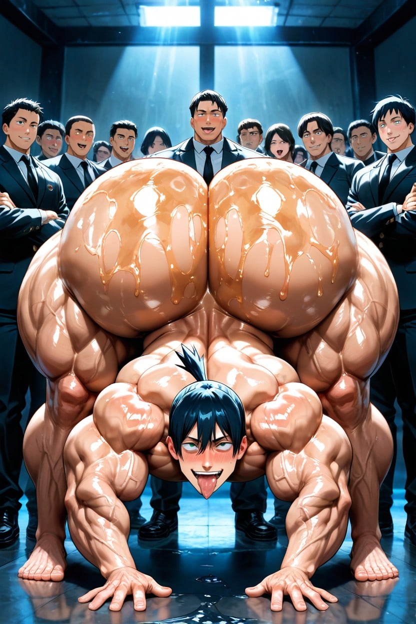 View From Behind, Hyper Large Ass, Hyper Wide Hips AI Gay Porn