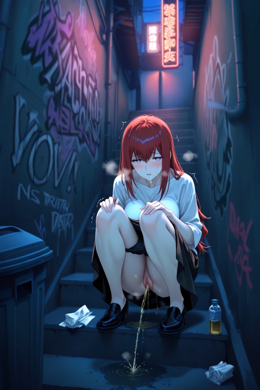 Stairs, Against Wall, Embarrassing Porno IA Hentai