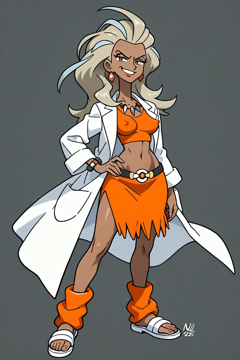 Sourire Narquois, White Lab Coat, Hyper Detailed Face Porno IA Hentai